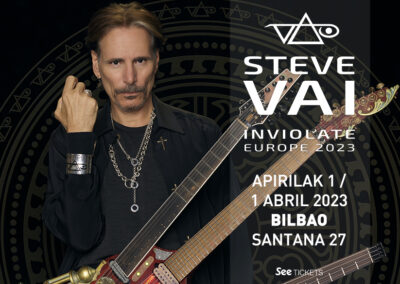 Concierto Steve Vai en Bilbao el uno de abril